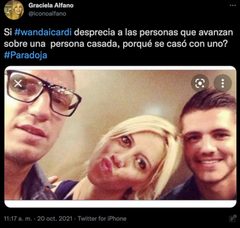 Graciela Alfano defendió con todo a China Suárez, apuntó contra Wanda Nara y destrozó a Mauro Icardi