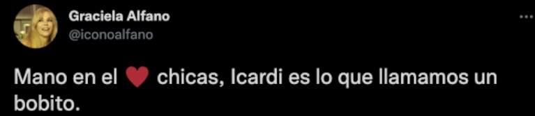 Graciela Alfano definió de manera letal a Mauro Icardi en medio del escándalo: "Es lo que llamamos un bobito"