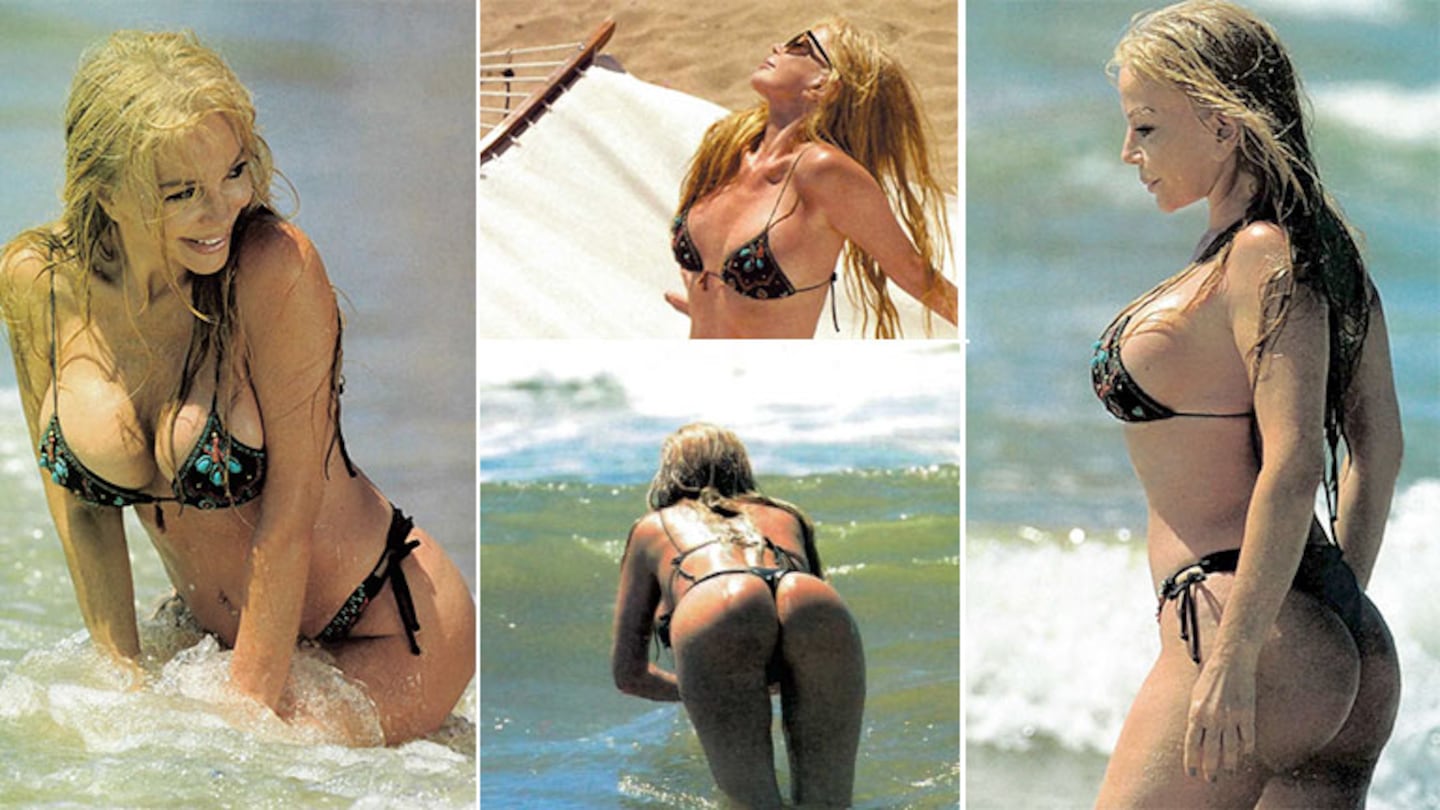 Graciela Alfano en la playa, súper diosa a los 65 años (Fotos: revista Gente)