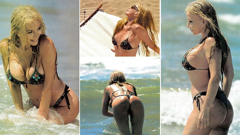 Graciela Alfano en la playa, súper diosa a los 65 años (Fotos: revista Gente)