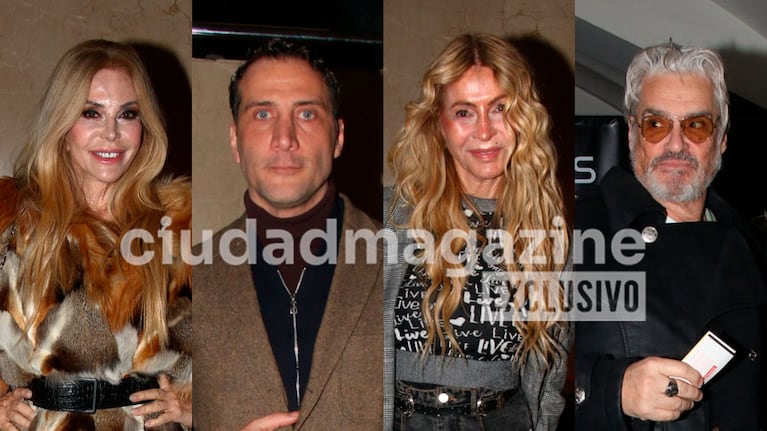 Graciela Alfano, Luciano Cáceres, Cris Morena y Roberto Pettinato en la función de prensa de Misery. (Foto: Movilpress)