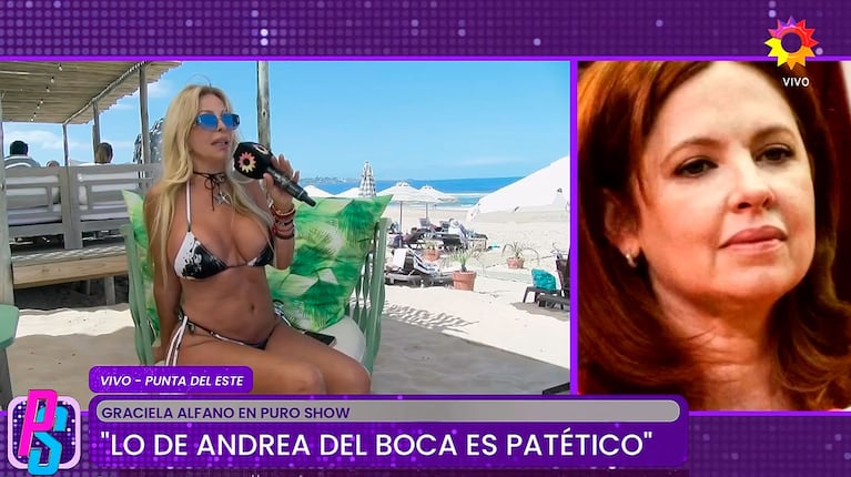 Graciela Alfano opinó sobre Andrea del Boca en Gran Hermano Generación Dorada y fue lapidaria (Foto: eltrece y Telefe)