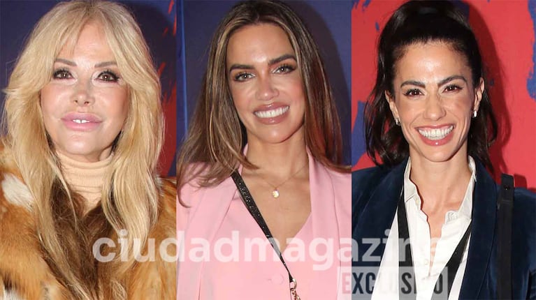 Graciela Alfano, Rocío Robles y Delfina Gérez Bosco en el teatro (Fotos: Movilpress).