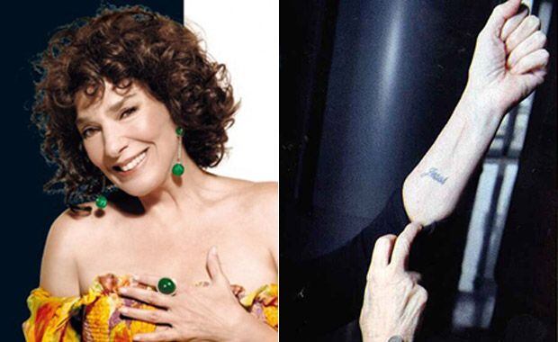 Graciela Borges se tatuó el nombre de su nieta. (Fotos: Web y revista Pronto)