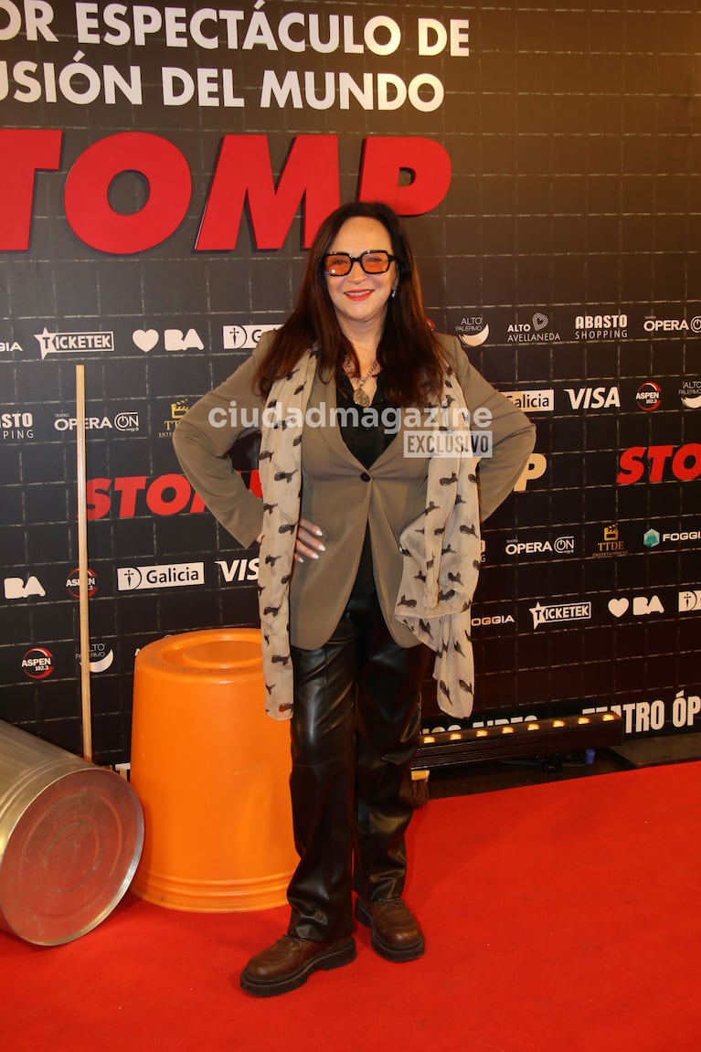 Graciela Stéfani en el estreno de Stomp (Foto: Movilpress).