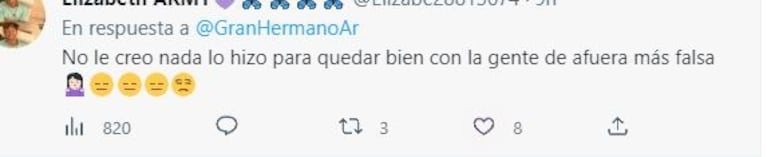 Gran Hermano 2022: el tremendo gesto de Daniela con Thiago tras nominarlo que hizo estallar las redes
