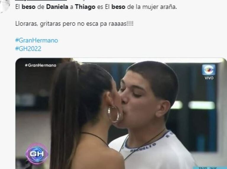Gran Hermano 2022: el tremendo gesto de Daniela con Thiago tras nominarlo que hizo estallar las redes