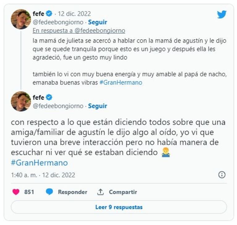 Gran Hermano 2022: qué le dijeron a Agustín en el oído tras su eliminación