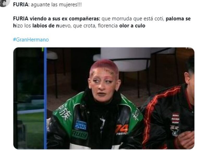Gran Hermano 2023: Furia generó polémica con sus repudiables comentarios sobre el cuerpo de Coti Romero