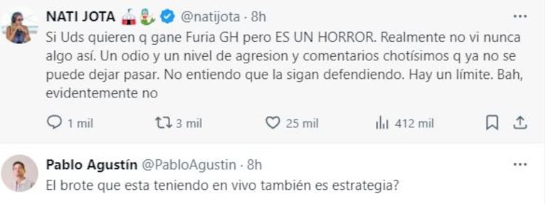 Gran Hermano 2023: Furia generó polémica con sus repudiables comentarios sobre el cuerpo de Coti Romero