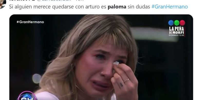 Gran Hermano 2023: la reacción de Paloma Méndez ante el ingreso de Arturo a la casa se convirtió en meme