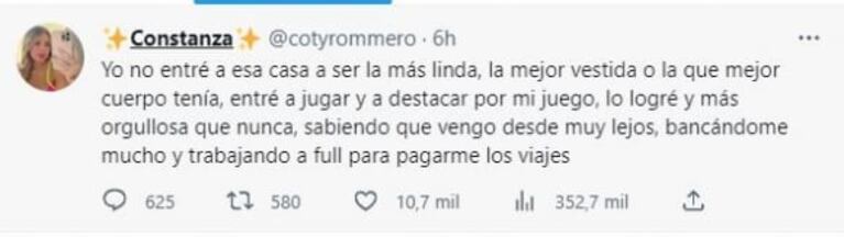 Gran Hermano: Coti Romero fue letal con Julieta Poggio tras escucharla criticándola con La Tora