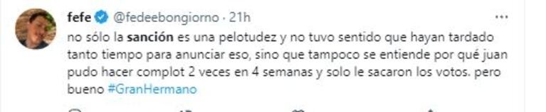 Gran Hermano dio a conocer la sanción a Coti y Alexis por complotar: la reacción en las redes