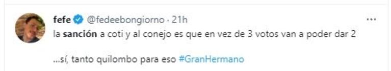 Gran Hermano dio a conocer la sanción a Coti y Alexis por complotar: la reacción en las redes