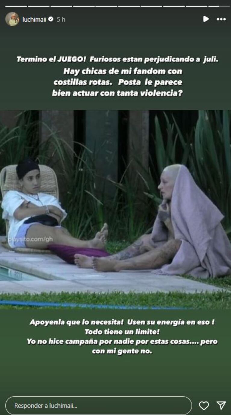 Grave acusación de Lucía Maidana de Gran Hermano tras la conflictiva eliminación de Furia: “Costillas rotas”