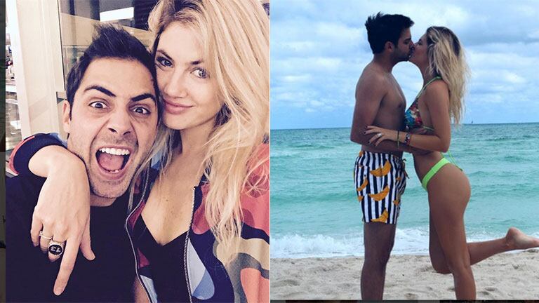 Grego Rossello y Stephanie Demner, juntos en Miami. (Fotos: Instagram)
