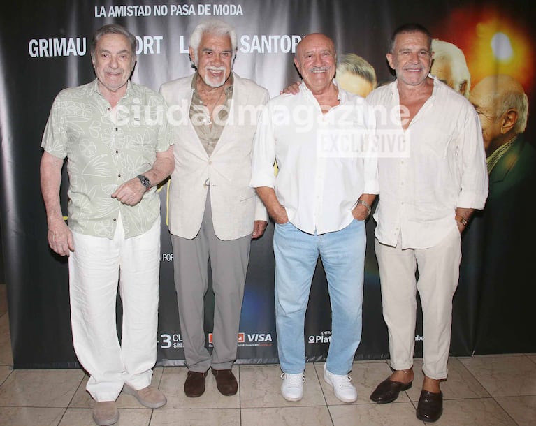 Grimau, Lavié, Santoro y Laport en el estreno de Vamo' los pibes (Foto: Movilpress)