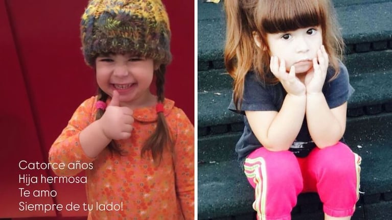 Griselda Siciliani compartió en Instagram una imagen de la infancia de Margarita con motivo de su cumpleaños número 14