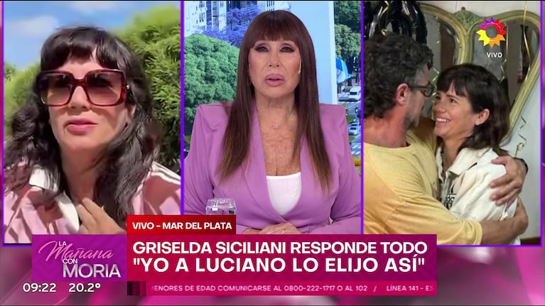 Griselda Siciliani habló en La Mañana con Moria (Foto: captura de eltrece).