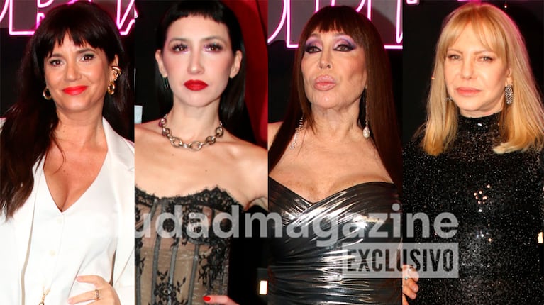 Griselda Siciliani, Sofía Gala, Cecilia Roth en el estreno de la serie de Moria Casán (Fotos: Movilpress).