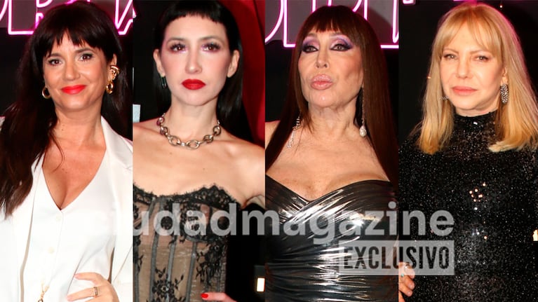 Griselda Siciliani, Sofía Gala, Cecilia Roth en el estreno de la serie de Moria Casán (Fotos: Movilpress).