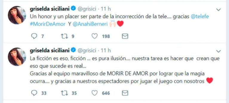 Griselda Siciliani, tras la polémica escena en la que 'despellejó' un conejo: "Es ficción, pura ilusión"