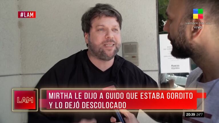 Guido Kaczka reveló si lo incomodó que Mirtha Legrand le diga que está “más gordito” en pleno programa