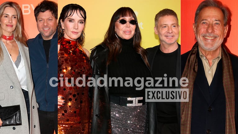 Guido Kaczka y su esposa, Guillermo Francella en el estreno de Yo Narciso, la nueva película de Natalia Oreiro, Moria Casán, Adrián Suar (Fotos: Movilpress).