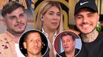 Guido y Mauro Icardi, Wanda Nara, Maxi López y Martín Migueles (Fotos: capturas América TV, Telefe e Instagram)