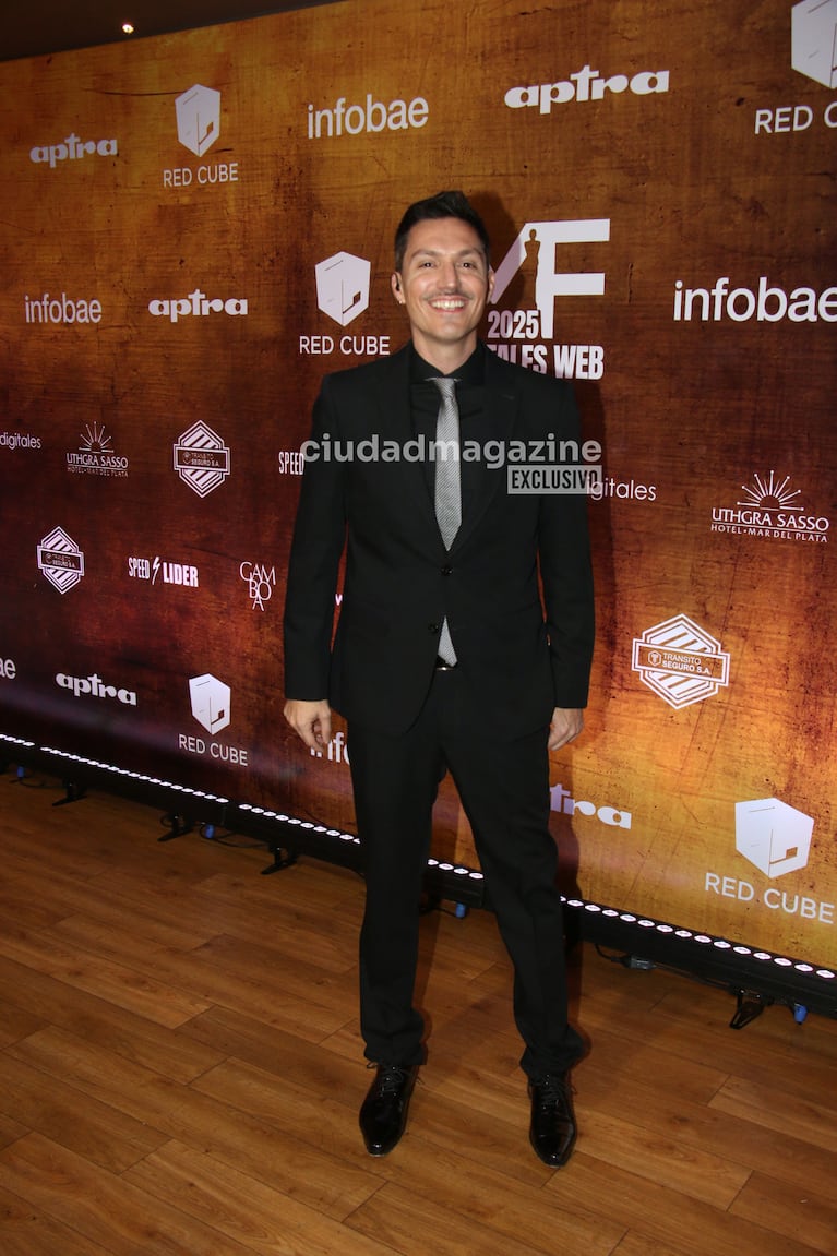Guido Záffora en los Martín Fierro de Portales (Foto: Movilpress).
