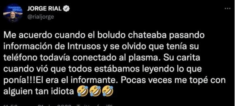 Guido Záffora rompió el silencio y recordó cuando Jorge Rial lo acusó de filtrar información