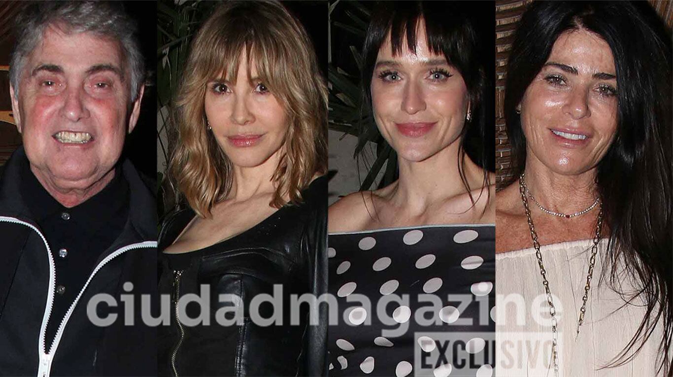 Guillermina Valdés, Brenda Gandini, Alejandro Stoessel y Mariana Muzlera, los padres de Tini, en un evento porteño (Fotos: Movilpress).