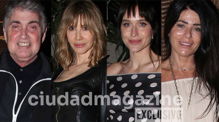 Guillermina Valdés, Brenda Gandini, Alejandro Stoessel y Mariana Muzlera, los padres de Tini, en un evento porteño (Fotos: Movilpress).