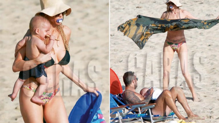 Guillermina Valdés, enojada por las fotos con el chupete de Lolo en su boca. (Foto: revista Caras)