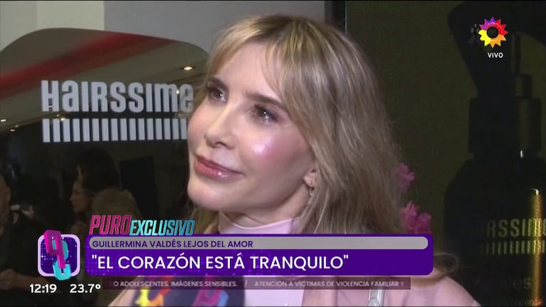Guillermina Valdés habló en Puro Show (Foto: captura de eltrece).
