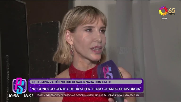 Guillermina Valdés habló en Puro Show (Foto: captura de eltrece).