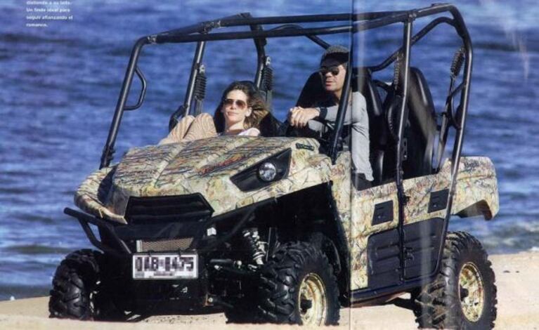 Guillermina Valdés y Marcelo Tinelli, enamoradísimos en Punta del Este. (Foto: Revista Gente)