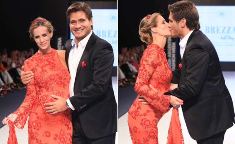 Guillermo Andino desfiló con su mujer, Carolina Prat: ella lució su pancita de 8 meses (Gentileza Najun-Funes)