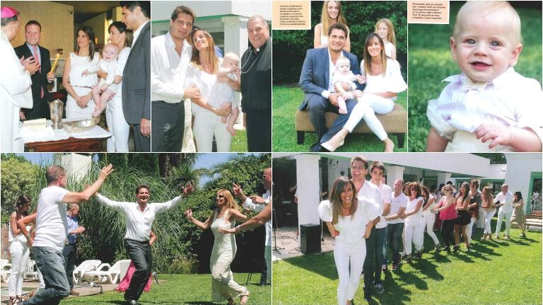 Guillermo Andino y Carolina Prat bautizaron a su hijo Ramón (Fotos: revista Caras)
