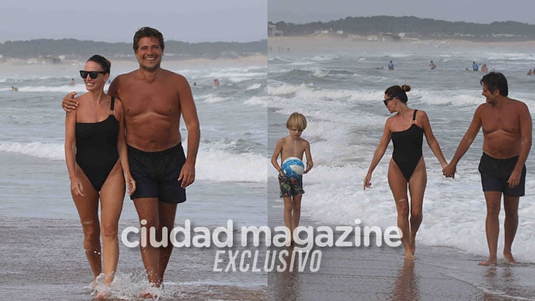 Guillermo Andino y su familia en las playas de Punta del Este (Fotos: GM Press).