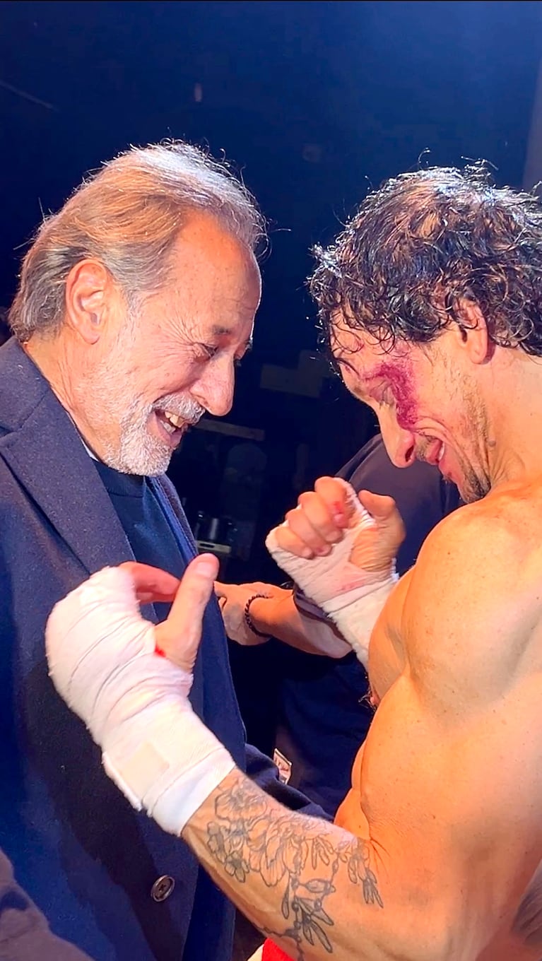 Guillermo Francella fue a ver a Nicolás Vázquez al teatro (Foto: prensa).