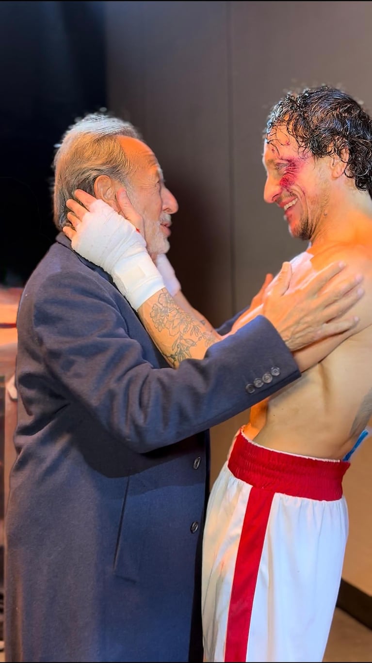 Guillermo Francella fue a ver a Nicolás Vázquez al teatro (Foto: prensa).