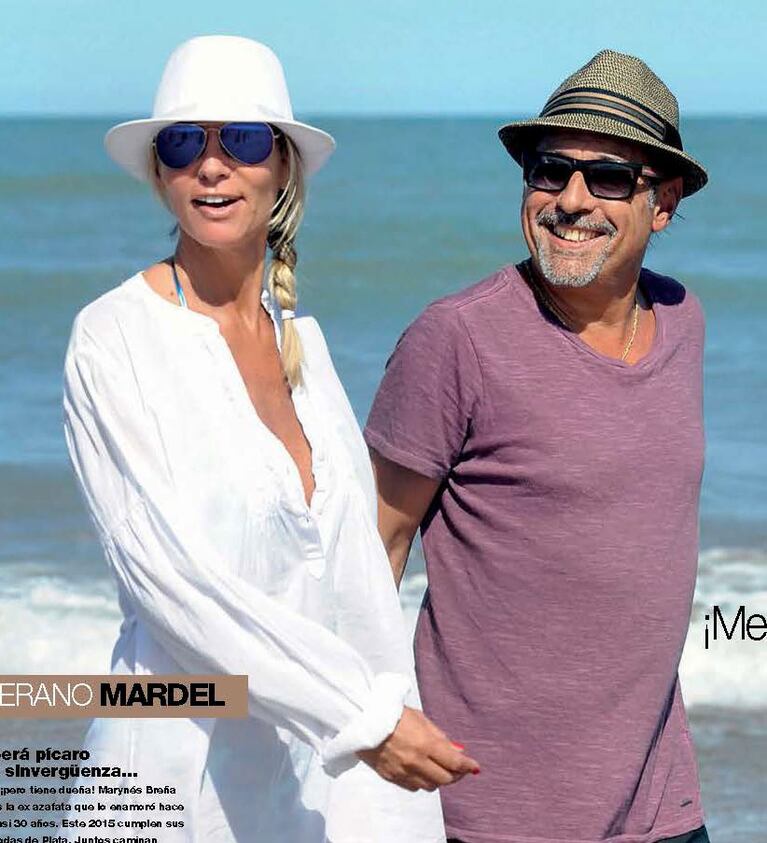 Guillermo Francella y Marynés, 24 años de amor con vista al mar. (Foto: Gente)