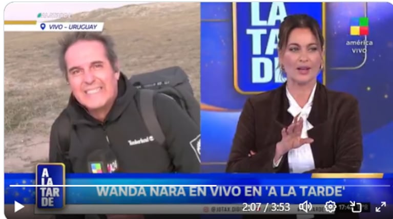 Gustavo Descalzi y Karina Mazzocco. Captura: América TV