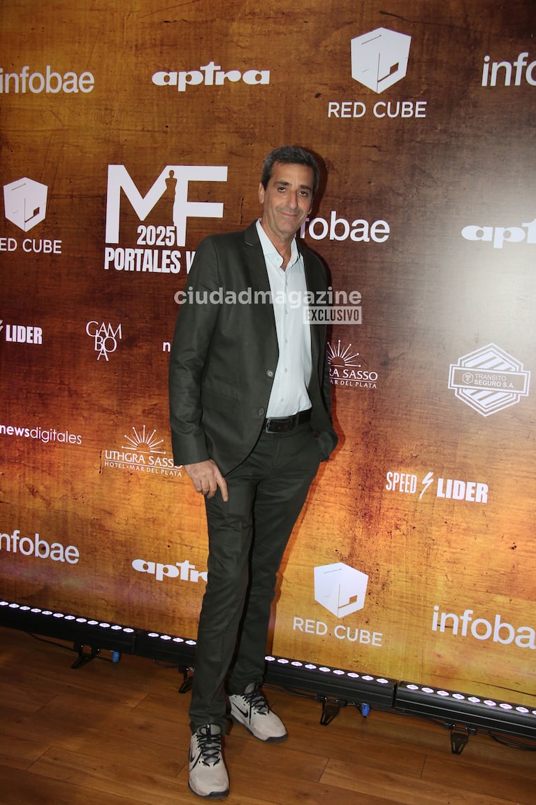 Gustavo Grabia en los Martín Fierro de Portales (Foto: Movilpress).