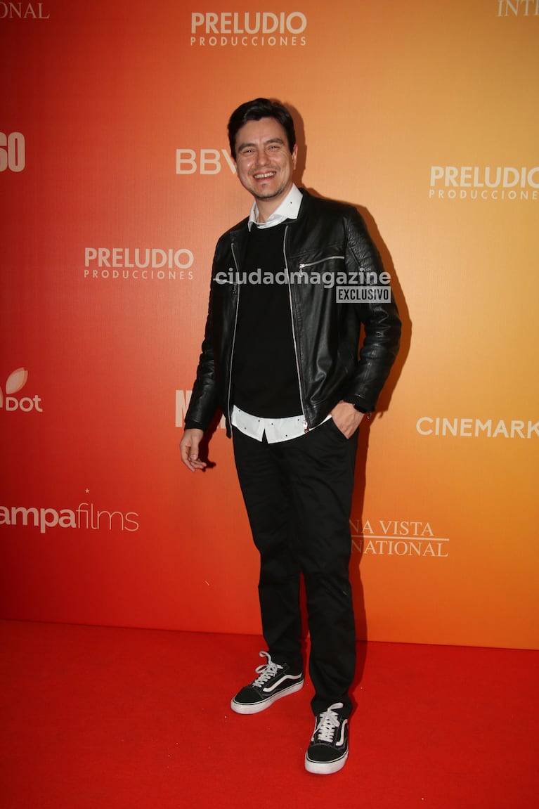 Gustavo Méndez en el estreno de Yo Narciso (Foto: Movilpress).