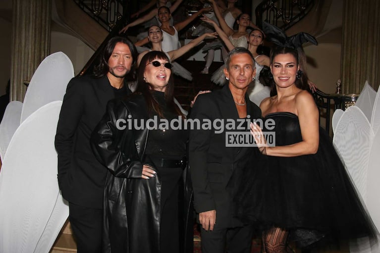 Gustavo Pucheta, Moria Casán, Fabián Paz y Flor de la Ve (Foto: Movilpress)
