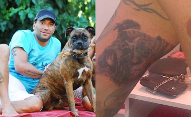 Gustavo también dejó inmortalizado el rostro de su mascota en su piel (Foto: Web y Twitter). 