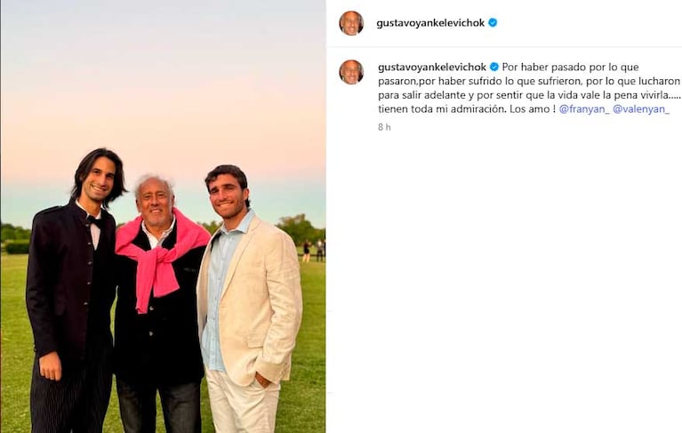 Gustavo, Valentín y Franco Yankelevich (Foto: gustavoyankelevichok)