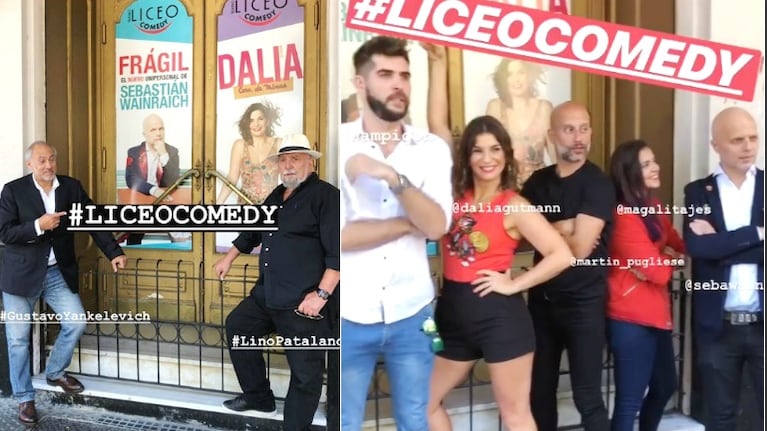 Gustavo Yankelevich y Lino Patalano presentaron Liceo Comedy, el primer teatro comercial dedicado al stand up (Fotos: Instagram Stories)